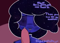 absurd_res anthro armless blood blood_on_face blue_body blue_fur blush bodily_fluids bovid bust_portrait caprine colored degradation deity dialogue digital_drawing_(artwork) digital_media_(artwork) duo empty_eye_sockets english_text erection facial_piercing female floating_head front_view fur genital_fluids genitals gore hair hair_over_eye hi_res humanoid_genitalia humanoid_penis imminent_sex male male/female mammal multicolored_hair nose_piercing nose_ring nude oneweirdsys open_mouth penis piercing portrait precum purple_insides ring_piercing shaded sheep simple_background text trans_(lore) trans_woman_(lore)