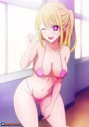 1girls almost_naked almost_nude ass_visible_through_thighs bare_skin belly belly_button bewitching_thighs big_breasts bikini bikini_bottom bikini_only bikini_top black_bikini black_bikini_bottom black_bikini_top black_micro_bikini black_string_bikini black_swimsuit black_swimwear blonde_eyebrows blonde_female blonde_hair blonde_hair_female breasts busty busty_female busty_girl busty_teen child_bearing_hips cleavage cleft_of_venus collarbone curvaceous curvaceous_body curvaceous_female curvaceous_figure curvaceous_hips curvaceous_teen curvaceous_thighs curvy curvy_body curvy_female curvy_figure curvy_hips curvy_teen curvy_thighs digital digital_art digital_drawing digital_drawing_(artwork) digital_media digital_media_(artwork) elbows exposed_navel exposed_skin eye_closed female female_focus female_only fertile_hips fingers groin hair_between_eyes halterneck high_resolution high_school_student highres hoshino_ruby hourglass_figure huge_breasts idol indoor indoor_nudity indoors inguinal_crease inguinal_ligament kami_otaku large_boobs large_breasts lean_figure leaning leaning_forward long_hair looking_at_viewer micro_bikini midriff mostly_nude naked naked_female naked_woman narrow_waist navel nearly_nude nipple_bulge nude nude_female nudity one_eye_closed one_eye_open open_mouth open_mouth_smile oshi_no_ko parted_lips partially_exposed_vulva partially_visible_vulva payment pink_eyes pink_eyes_female plump_breasts ponytail practically_nude pussy pussy_lips school_girl shiny_breasts shiny_legs shiny_skin shiny_thighs shoulders side_ponytail slender_body slender_waist slim_waist smile smiley_face smiling smiling_at_viewer solo standing star-shaped_pupils star_eyes string_bikini swimsuit swimwear teen_girl teenage_girl teenager thick_thighs thighs thong_bikini tongue upper_body upper_teeth vulva vulva_line wide_hips wink winking winking_at_viewer winking_eye yellow_eyebrows yellow_hair yellow_hair_female young_female young_woman