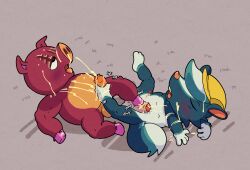 animal_crossing argon_vile belly black_body black_fur blush bodily_fluids brown_body brown_fur clothing cock_and_ball_torture cum cum_on_self domestic_pig duo facial_scar feet foot_fetish foot_on_penis foot_play footjob foreskin fur genital_fluids genital_torture genitals hat hat_only headgear headgear_only headwear headwear_only hi_res hooves kicks_(animal_crossing) looking_pleasured lying male male/male mammal mephitid mostly_nude mutual_footjob mutual_masturbation navel nintendo nude on_back orgasm penis rasher_(animal_crossing) scar sex skunk slightly_chubby stomping suid suine sus_(pig)