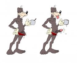 1boy anthro ball_bulge canine clothing coffee coffee_mug cum dick_root digital_media_(artwork) disney erection foreskin foreskin_folds gloves goofy hands-free humanoid_penis intact lean_muscle male male_nipples male_only mammal mature_male pecs penis penis_out retracted_foreskin solo timbits tongue tongue_out toony uncut underwear underwear_only veiny_penis