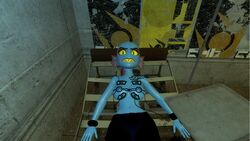 1girls 3d areolae artist_request female female_only half-life half-life_(series) half-life_2 nipples solo undertale undertale_(series) undyne undyne_(rafaknight)