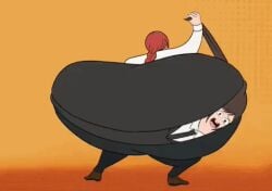 aladdin_(1992_disney_film) animated artist_request ass ass_focus big_ass big_butt chainsaw_man from_90_to_180 huge_ass huge_butt humor kobeni_higashiyama loop looping_animation makima_(chainsaw_man) meme streching tagme tagme_(artist) what where_is_your_god_now
