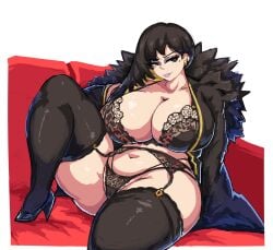 1girls 2020s 2026 2026s big_ass big_breasts binah binah_(project_moon) breasts breasts_bigger_than_head brown_hair curvaceous curvaceous_female curves curvy curvy_body curvy_female curvy_figure curvy_hips dark_brown_hair doodle female female_focus female_only fur_coat garter_straps gigantic_breasts heels hi_res high_heels high_resolution highres jpg lace lace-trimmed_panties lace_panties lace_trim library_of_ruina lingerie littleteze lobotomy_corporation project_moon sexy sexy_body sexy_female sexy_pose shiny_skin short_hair sole_female solo solo_female solo_focus thick_as_fuck thick_thighs thick_thighs_save_lives thighhighs thunder_thighs thunderthighs