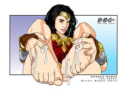 1girls actress barbacock celebrity cum cum_drip cum_on_feet dc_comics dc_extended_universe dceu diana_prince feet female female_only fit foot_fetish foot_focus footjob gal_gadot nude pov_feet real_person solo toes wonder_woman wonder_woman_(series)