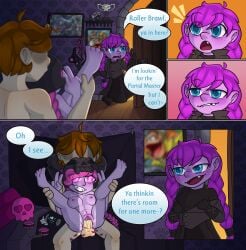 1boy 1boy2girls 2026 2d 2d_(artwork) 2girls 2girls1boy accidental_circumstance activision asking_to_join balls bed bedroom big_tooth blue_eyes blush breasts breasts_out caught caught_in_the_act comic comission creampied cum cum_in_pussy cum_inside door doorway embarrassed embarrassed_nude_female fangs female female_on_human female_penetrated full_nelson handcuffs helmet helmet_only hetero_sex human_male human_penetrating imminent_threesome joining_in legs_up light-skinned_male lipstick_mark lube lube_bottle mags_(skylanders) male male/female male_penetrating_female medal naked naked_female naked_male navel nipple_piercing nipples nude nude_female nude_male open_mouth opening_door peace_sign penetration penis picture_frame picture_on_wall pillow pink_hair purple_hair purple_skin pussy roller_brawl roller_skates screpdoodle sex shelf shocked shocked_expression size_difference skylanders skylanders:_swap_force skylanders:_trap_team smile smiling smiling_female smug smug_smile speech_bubble spread_legs stomach straight straight_sex surprised surprised_expression testicles toy_car trophy twintails undead undead_female undressing vagina vaginal_penetration vaginal_sex vampire vampire_girl vampire_teeth video_games walk-in walked_in_on