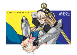 barbacock corrin_(female)_(fire_emblem) corrin_(fire_emblem) cum cum_on_feet feet fire_emblem fire_emblem_fates foot_fetish foot_focus footjob footjob_with_legwear footwear toes white_hair