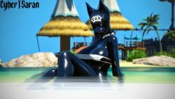 16:9 3d animal_mask beach beach_background bikini bikini_bottom bikini_top clothing cybersaran drone dronesuit female final_fantasy final_fantasy_xiv garlean hi_res humanoid latex latex_body latex_clothing latex_creature latex_skin latex_skinsuit living_latex mask obedient_drone_(cybersaran) petplay pinup pose posing_for_the_viewer pup_mask robot robot_girl robot_humanoid shiny skinsuit solo solo_female solo_focus square_enix tight_clothing widescreen