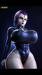 1girls 3d_(artwork) abstract_background ai ai_animation ai_art ai_generated animated annoyed_expression ass big_breasts black_lipstick breasts cameltoe curvaceous curvy curvy_female curvy_figure dc_comics female forehead_jewel goth_girl grey_body grey_skin hi_res hourglass_figure jumping leotard lucasai nipple_bulge purple_eyes purple_hair rachel_roth raven_(dc) sexy short_hair solo solo_female solo_focus sound sound_effects tagme teen_titans thick_thighs video voluptuous voluptuous_body voluptuous_female wide_hips