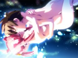1boy ahoge ass bad_source blush breasts closed_eyes completely_nude female floating game_cg hug ichihiko izumi_mahiru kissing medium_breasts messy_hair nude official_art pink_hair r-benibana r.u.r.u.r sex short_hair thighs third-party_source vaginal_penetration