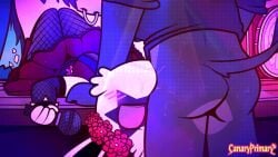 2d 2d_(artwork) 2d_artwork aggressive_retsuko aggretsuko animated anthro blowjob blush canaryprimary cheering cum dress fishnets furry irrumatio oral penis rei_(aggretsuko) saliva saliva_trail skirt sound supine_blowjob tagme tail thrusting thrusting_into_mouth video