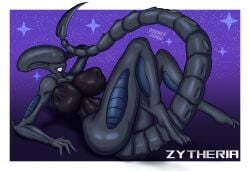 1girls alien comission corner_draw leotard night oc original_character xenomorph