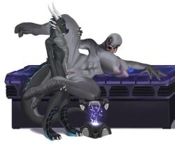 2_toes abs absurd_res alien anthro blackshepp0 bodily_fluids breasts chair cum cum_in_vagina cum_inside cumshot dragon duo ejaculation feet female furniture genital_fluids genitals halo_(series) hi_res larger_female lying male male/female microsoft mythological_creature mythological_scalie mythology nipples nude on_side penetration penis sangheili scalie size_difference smaller_male spread_legs spreading table table_sex toes vaginal_penetration vulva xbox_game_studios xero_(captainscales)