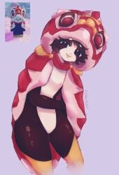 ambiguous_gender chinese_dragon knockout_(roblox) no_genitals partially_clothed redvanilla666 reference_image roblox roblox_game solo tagme