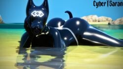 16:9 3d animal_mask beach beach_background bikini bikini_bottom bikini_top clothing cybersaran drone dronesuit female final_fantasy final_fantasy_xiv garlean hi_res humanoid latex latex_body latex_clothing latex_creature latex_skin latex_skinsuit living_latex mask obedient_drone_(cybersaran) petplay pinup pose posing_for_the_viewer pup_mask robot robot_girl robot_humanoid shiny skinsuit solo solo_female solo_focus square_enix tight_clothing widescreen