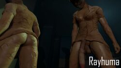 1futa 1girl 3d against_wall anal balls cum cum_in_ass cum_inside faceless_character female futa_on_female futanari getting_erect no_panties nurse_(silent_hill) nurse_cap nurse_uniform penis rayhuma sex silent_hill tagme teasing video