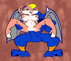 animated anthro anthro_penetrated balls blonde_female blonde_hair blue_skin breasts capcom crossover demon feet female female_penetrated firebrand furry gargoyle ghosts_'n_goblins gif green_eyes interspecies lola_bunny looney_tunes male male/female male_penetrating male_penetrating_female nipples nude penis penis_in_pussy pussy rabbit reverse_suspended_congress sex space_jam tan_body tan_fur testicles tongue_out toonpimp vaginal_penetration warner_brothers wings