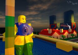1girls 3d areolae breasts large_breasts nipples noob noob_(roblox) outdoors roblox roblox_studio robloxian self_upload smiling standing sunset tagme therandombee thick_thighs thighhighs thighs yellow_skin