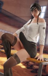 1futa 3d asian asian_futanari balls bottomless_skirt breasts bulge cleavage clothed dokkaebi_(rainbow_six) erection erection_under_clothes erection_under_skirt futa_only futanari huge_penis human intersex light-skinned_futanari looking_at_viewer no_panties nyalicia penis penis_bulge penis_out penis_under_clothes penis_under_skirt presenting rainbow_six rainbow_six_siege realistic skirt skirt_lift small_breasts solo solo_futa tenting text tinted_eyewear tom_clancy url watermark