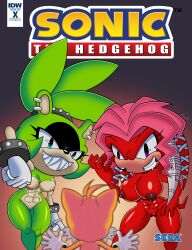 2girls anthro big_breasts breasts collar ear_piercing echidna evil_smile female female_only fox hi_res idw_comics idw_publishing lien-da mobian_(species) mobian_monster multiple_girls muscular nipple_piercing nipples nude piercing pussy sega sharp_teeth sonic_(series) sonic_the_hedgehog_(comics) sonic_the_hedgehog_(idw) sonic_the_hedgehog_(series) surge_the_tenrec tails_the_fox tenrec