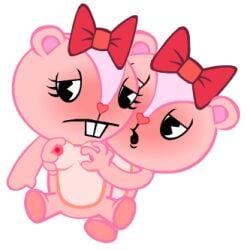 blushed blushed_face blushing bow breast_grab chipmunk exposed_breasts exposed_nipples female giggles giggles_(htf) happy_tree_friends male male/female nipple_play nipple_tweak nipples nipples_exposed pinching_nipples pink_fur touching_breast touching_breasts