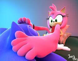 5_toes amy_rose anthro barefoot duo feet female foot_fetish foot_focus foot_on_face foot_play hi_res humanoid_feet jony1991 male male/female plantigrade sega sonic_(series) sonic_the_hedgehog sonic_the_hedgehog_(series) toes