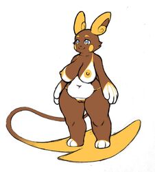 1girls 2018 3_toes 4_fingers alolan_raichu anthro anthrofied belly big_breasts big_ears biped blue_eyes breasts brown_fur brown_nose brown_pussy brown_tail cheek_spot cheek_tuft chubby colored_sketch dakkpasserida deep_navel eyebrows eyelashes female female_only floating front_view full-length_portrait fur furry gloves_(marking) large_ass large_breasts long_tail looking_away mammal markings multicolored_fur navel nintendo nipples nude on_tail overweight overweight_female paws pokémon_(species) pokemon pokemon_sm pokemorph portrait pussy raichu shiny_pokemon shortstack simple_background smile solo standing suntan tail tan_line thick_thighs toeless_(marking) toes toony tuft two_tone_eyes two_tone_tail video_games white_background white_fur wide_hips yellow_eyes yellow_fur yellow_nipples yellow_tail