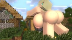 3d ass ass_bigger_than_head breast_expansion breasts breasts_bigger_than_head butt_expansion butt_focus expansion flaunting giantess heavy_breasts hyper_breasts looking_at_viewer mine-imator minecraft mya_nicols(tittank) nipples nude nude_female tittank