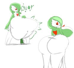 ambiguous_prey anthro anthro_only ass ass_expansion belly belly_bulge big_ass big_belly big_belly_bulge big_breasts big_butt big_cleavage breast_expansion breasts bubble_butt butt_expansion cleavage cleavage_expansion female female_focus female_only female_pred gardevoir generation_3_pokemon green_hair henkai2 huge_ass multiple_prey oral_vore pokemon pokemon_(species) post_digestion post_vore red_eyes same_size_vore soft_vore squirming squirming_gut struggling struggling_prey vore vore_belly