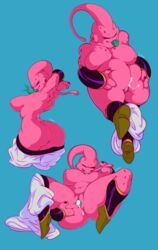 1girls anus ass ass_grab big_ass big_breasts bite black_sclera boobs_and_butt_pose breasts cum cum_in_ass cum_in_pussy cum_inside dragon_ball dragon_ball_z female female_majin_buu flexible genderswap humanoid looking_at_viewer looking_back majin majin_buu pants pants_around_one_leg pants_down pink_skin pussy red_eyes rube rule_63 sideboob super_buu thick_thighs tongue tongue_out