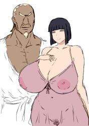 1boy 1boy1girl 1girls areolae asian_clothing bare_arms bare_shoulders beard bedroom_eyes bob_cut boruto:_naruto_next_generations cheating cheating_wife chubby chubby_female cleavage cornrows dark-skinned_male erect_nipples erect_nipples_under_clothes facial_hair female female_pubic_hair gown hairy_pussy height_difference huge_breasts hyuuga_hinata large_areolae large_breasts lingerie male mature mature_female medium_hair milf momiji_(artist) moustache naruto naruto_(series) naruto_shippuden netorare nightgown nipple_bulge nipples_visible_through_clothing ntr oppai pubic_hair pussy raikage revealing_clothes robe seductive seductive_eyes seductive_look seductive_smile shoulder_length_hair shounen_jump sleeveless sleeveless_dress smile smiling standing straight tagme vagina venus_body voluptuous wide_hips