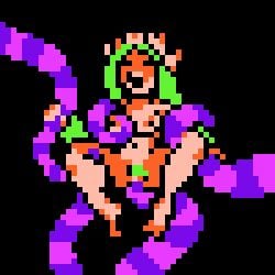 1girls 8-bit animated artist_request black_background breast_fondling breast_play breasts digital_media_(artwork) female female_only gif goddess green_hair green_pubic_hair happy heptagon kid_icarus legs_apart legs_spread looking_at_viewer looking_pleasured navel nintendo nipples nude palutena pixel_animation pixel_art pubic_hair restrained simple_background solo solo_female source_request striped_tentacles suspended suspended_via_tentacles tentacle tentacle_around_arm tentacle_penetration tentacle_sex tiara