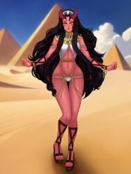 1girl 1girls adapted_costume alternate_costume ancient_egypt ancient_egyptian belly_chain bikini bikini_bottom bikini_top body_jewelry bracelets collar cosplay costume crossover cute dahlia_(day_of_wrath) day_of_wrath day_of_wrath_(doom_fanfic) demon demon_girl demon_horns desert egyptian egyptian_clothes egyptian_clothing egyptian_headdress exposed_midriff fate/grand_order fate_(series) fgo fr04ek gladiator_sandals gold gold_(metal) gold_bracelet gold_bracelets gold_jewelry golden_collar golden_necklace headband headdress headgear headwear horned_female horns indecent_exposure infinitypilot jewelry long_hair long_hair_female looking_at_viewer medium_breasts midriff necklace nitocris_(fate) nitocris_(fate/grand_order) nitocris_(fate/grand_order)_(cosplay) orange_eyes original original_character outdoor outdoors outside panties pharaoh public_indecency pyramid red_skin revealing_clothes revealing_clothing revealing_costume revealing_outfit sand sandals skimpy skimpy_clothes skimpy_costume skimpy_outfit smile smiling smiling_at_viewer solo solo_female succubus succubus_horns tiefling underwear white_bikini white_bikini_bottom white_bikini_top white_bra white_panties white_top white_underwear wholesome wrap_bra yellow_eyes