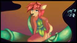 2018 activision anthro anus aquariusfox ass blush bottomless cervine clothed clothing digital_media_(artwork) elora female fur green_eyes hair mammal multicolored_fur nude oral oral_penetration penetration pussy satyr sex simple_background smile spreading spyro_the_dragon tentacle tongue tongue_out vaginal_penetration video_games