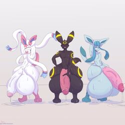 3boys anthro big_ears big_testicles black_fur blue_eyes blue_fur coldfrontvelvet eeveelution feet furry girly glaceon group huge_ass huge_penis huge_testicles humanoid_penis hyper hyper_balls hyper_penis hyper_testicles long_ears looking_at_viewer male male_focus male_only nintendo no_nipples nude paws penis pink_fur pokémon_(species) pokemon pokemon_(species) pokemon_dppt pokemon_gsc pokemon_xy precum red_eyes smile standing sweat sylveon testicles thick_thighs umbreon uncut vein veins veiny_penis video_games white_fur wide_hips yellow_fur