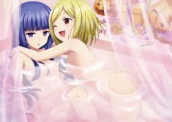 07th_expansion 2girls bath bathing bathroom bathtub best_friends female female_only frederica_bernkastel lambdadelta lesbian multiple_girls tagme umineko_no_naku_koro_ni witch yuri