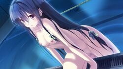 black_hair breasts censored game_cg kamitsure_~7_no_nijou_fushigi~ libre_soft long_hair mizuki_kotora nude red_eyes small_breasts swimming_pool tagme wet yurigaoka_nanami