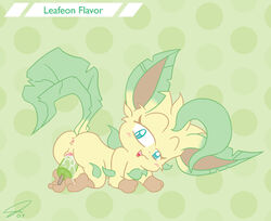 color eeveelution female female_only fur furry generation_4_pokemon insertion leafeon masturbation nintendo no_humans nude pokemon pokemon_(species) popsicle popsicle_in_pussy popsicle_insertion psyredtails pussy solo tagme vulva