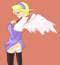 breath_of_fire breath_of_fire_iv clothing dress nina_(breath_of_fire_iv) panties pointy_chin stockings tagme