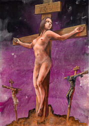 crucifixion female girl jesus_christ rule_63 tagme