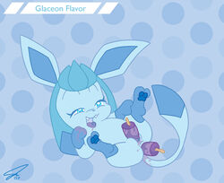 color eeveelution female female_only fur furry generation_4_pokemon glaceon insertion masturbation nintendo no_humans nude pokemon pokemon_(species) popsicle popsicle_in_ass popsicle_in_pussy popsicle_insertion psyredtails pussy solo tagme vulva