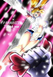 bishoujo_senshi_sailor_moon bowtie_removed clothing crucifixion destroyed_clothing detransformation marete2 medium_breasts milestone_celebration sailor_moon skirt tagme torn_clothes torture usagi_tsukino