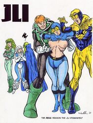 2001 3girls adam_walters alien beatriz_da_costa big_breasts blonde blonde_hair blue_beetle booster_gold bowl_cut dc_comics exposed_breasts facepalm female female_focus fire_(dc) genderswap genderswap_(mtf) ginger_hair green-skinned_male green_hair green_lantern green_lantern_(series) green_lantern_corps guy_gardner hourglass_figure human humanoid ice_(dc) justice_league_international latina light-skinned_female light-skinned_male light_skin male martian_manhunter multiple_boys multiple_girls no_bra platinum_blonde_hair rule_63 shocked_expression short_hair tebra ted_kord topless tora_olafsdotter white_background wide_hips