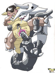 aggron artist_request breasts color cum female front_view insertion interspecies kangaskhan male nintendo nude penis pokemon pokemon_(species) pussy sex straight tagme vulva year_request