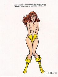 00s 1girls 2000s 2001 adam_walters embarrassed embarrassed_nude_female enf female female_only human human_only kitty_pryde light-skinned_female light_skin marvel marvel_comics nude shadowcat solo straight_hair tebra uncensored wardrobe_malfunction x-men