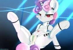 2018 absurd_res anus digital_media_(artwork) equine female friendship_is_magic hair hair_on_head half-closed_eyes hi_res horn looking_at_viewer machine mammal my_little_pony n0nnny pussy robot semi-anthro solo spread_legs spreading sweetie_belle_(mlp) sweetie_bot unicorn