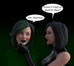 3d hypnosis kiss_mark kissing lipstick mind_control original_character spiral_eyes theheckle01