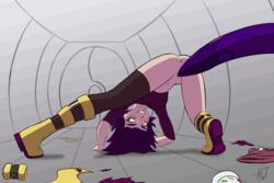 animated animated borrowed_character female holyjunkie lailah_(inthirteen) purple_hair short_hair tagme tentacle uncensored yellow_eyes