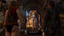 alliance_dominance alsace ass black_hair blonde_hair bulge eastern_kingdoms futa_with_female futanari huge_ass human human_(world_of_warcraft) human_rogue intersex jaina_proudmoore large_ass nissyn orange_eyes ponytail stormwind tektah world_of_warcraft