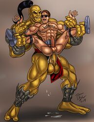 2boys 4_arms abs anal anal_penetration anal_sex belt_buckle boss_monster brown_hair crying cum_in_ass cum_puddle erect_nipples erection forced_yaoi gay gold_skin goro huge_cock humansub icemanblue johnny_cage legs_held_open long_hair male male_only male_penetrating mortal_kombat multi_arm multi_limb multiple_boys muscular muscular_male penis penis_size_difference rape red_eyes restrained reverse_suspended_congress size_difference sneer spread_legs standing_sex sunglasses tattoo tears tied_hair two_toes video_games wrist_grab yaoi