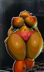 fnaf chicken boobs boobs_out toy_chica_(fnaf) toy_chica_(love_taste) nude_female animatronic_female animatronic_girl prisma3d render